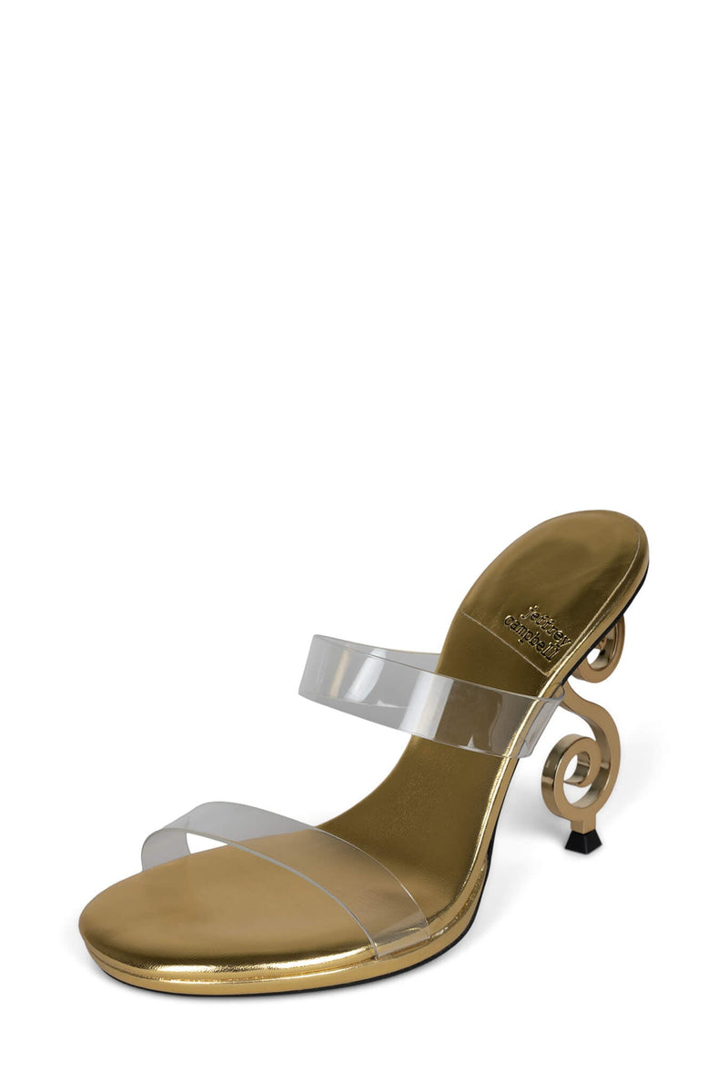 Jeffrey Campbell Deity Women's Heels Gold | LEPQWCI-43