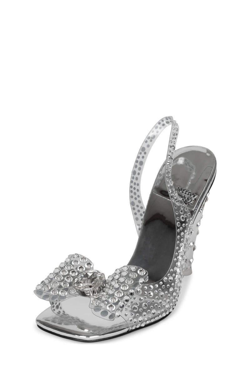 Jeffrey Campbell Dreamz-B Women's Heels Shoes Silver | MJGKLTQ-26