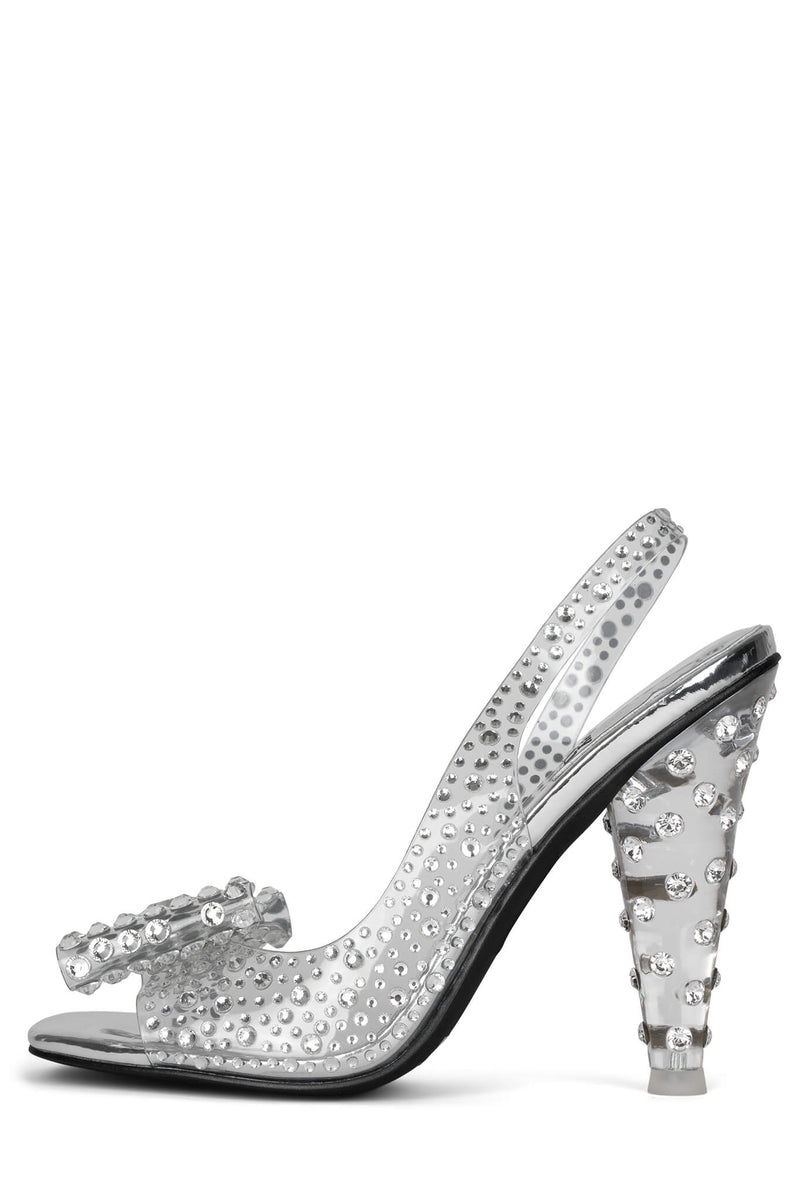 Jeffrey Campbell Dreamz-B Women\'s Heels Shoes Silver | MJGKLTQ-26