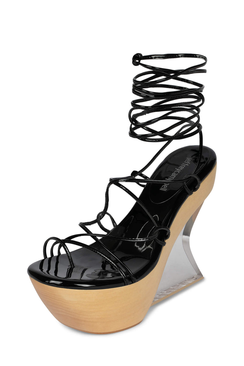 Jeffrey Campbell Droid Women's Platform Sandals Black | WCKOJVU-05