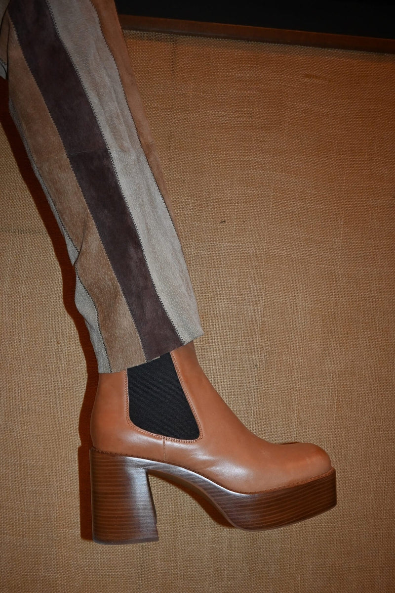 Jeffrey Campbell Drumn-Bass Women's Platform Boots Brown | ZDQNKOE-37