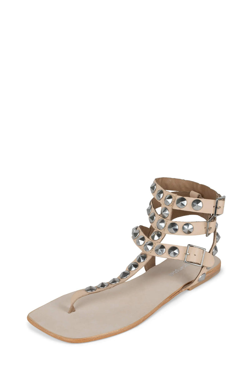 Jeffrey Campbell Emeline-S Women's Flat Sandals Beige | AIXEUGR-21