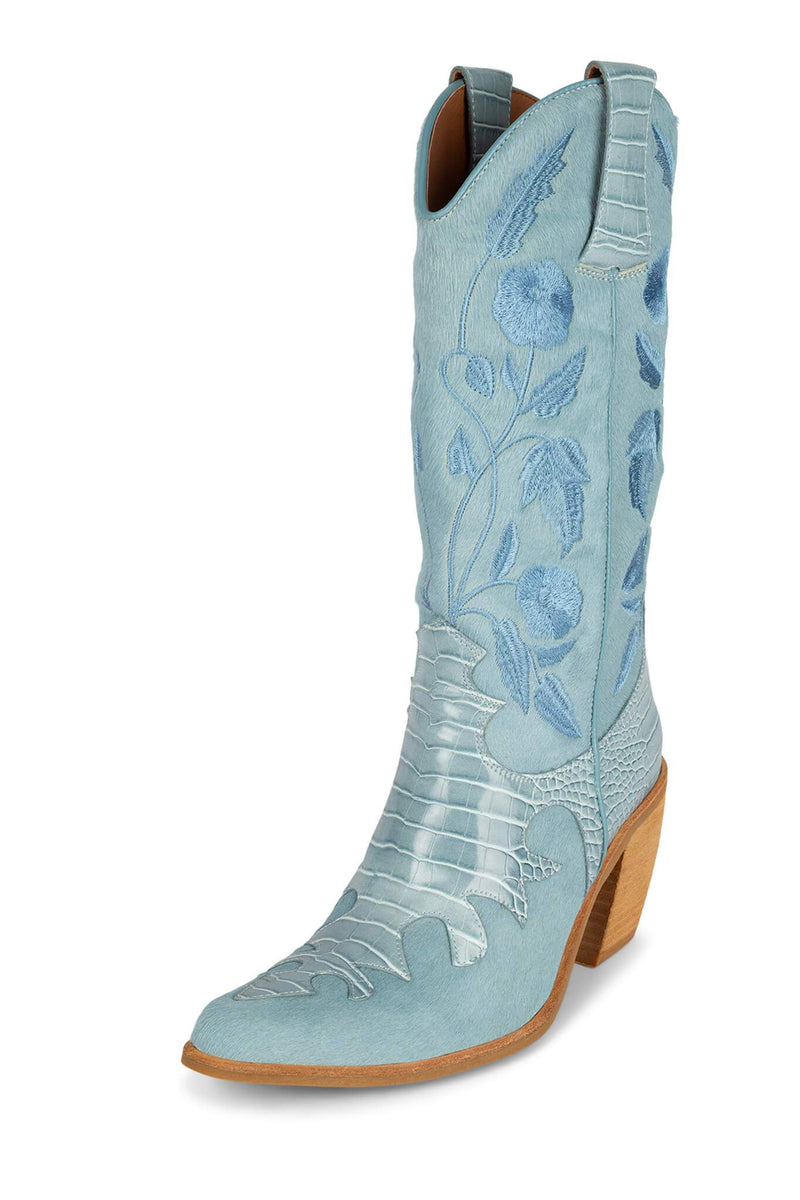 Jeffrey Campbell En-Guard-F Women's Western Boots Light Blue | PJYGZBL-41