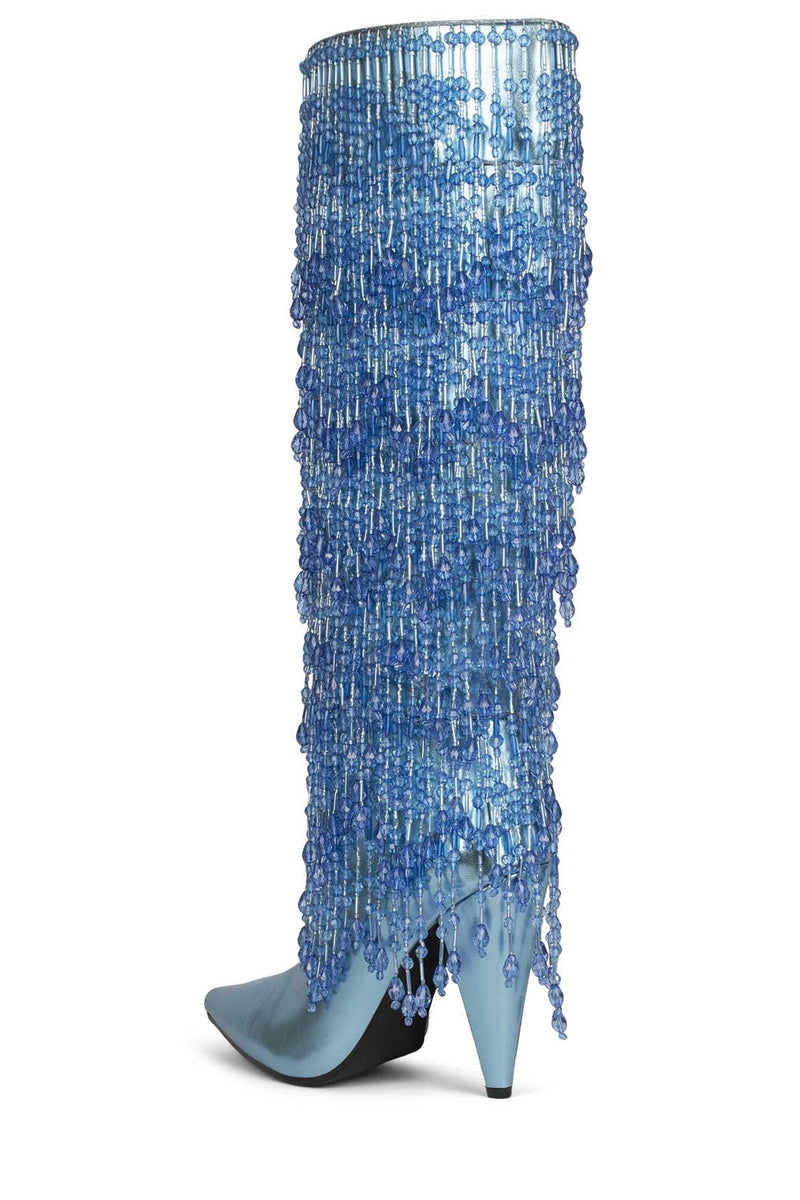 Jeffrey Campbell Fallin4u Women's Knee High Boots Blue | YHMOSAC-59