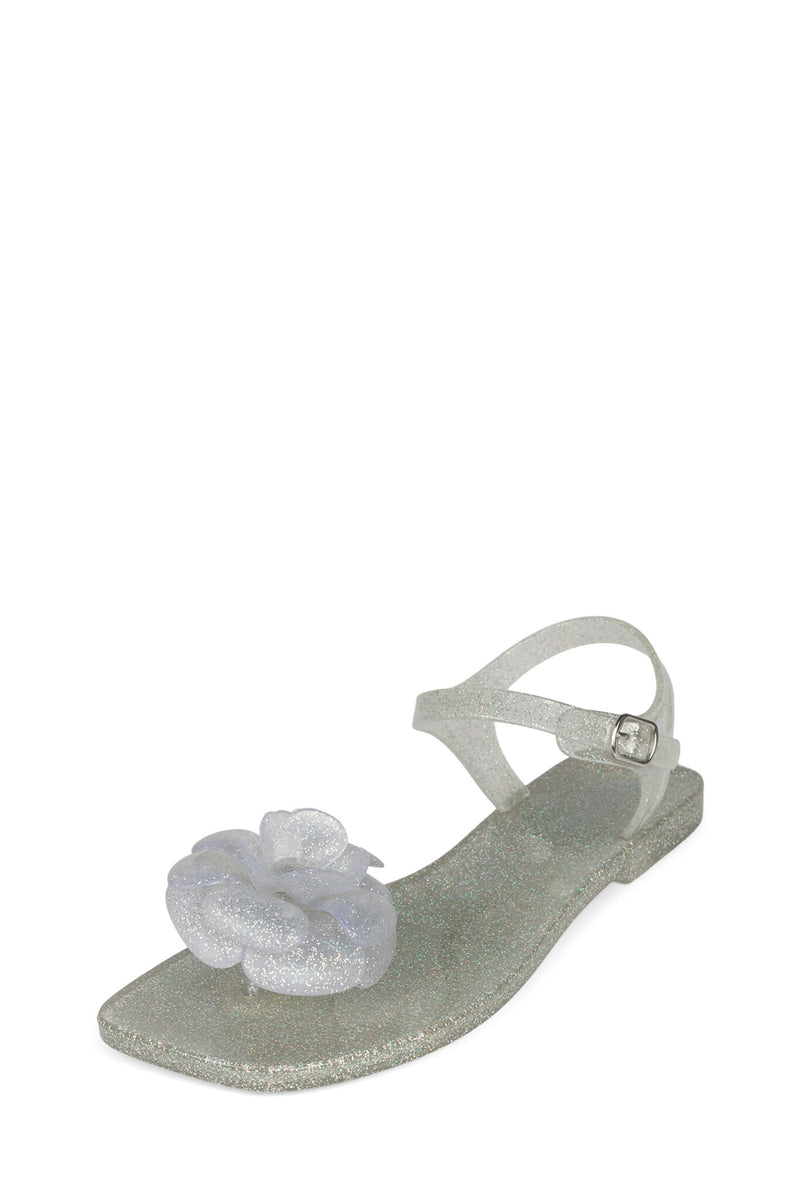 Jeffrey Campbell Fleurisse Women's Flat Sandals Blue | DGFTOCJ-45