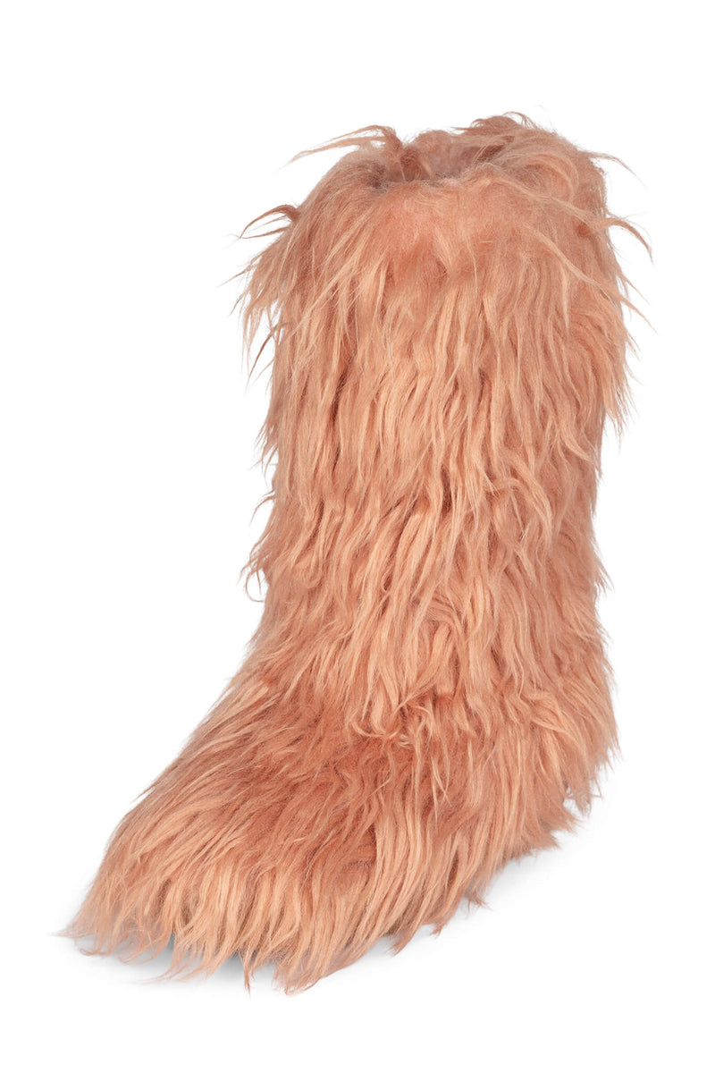 Jeffrey Campbell Fluffy Women's Knee High Boots Pink | NIUPAMO-59