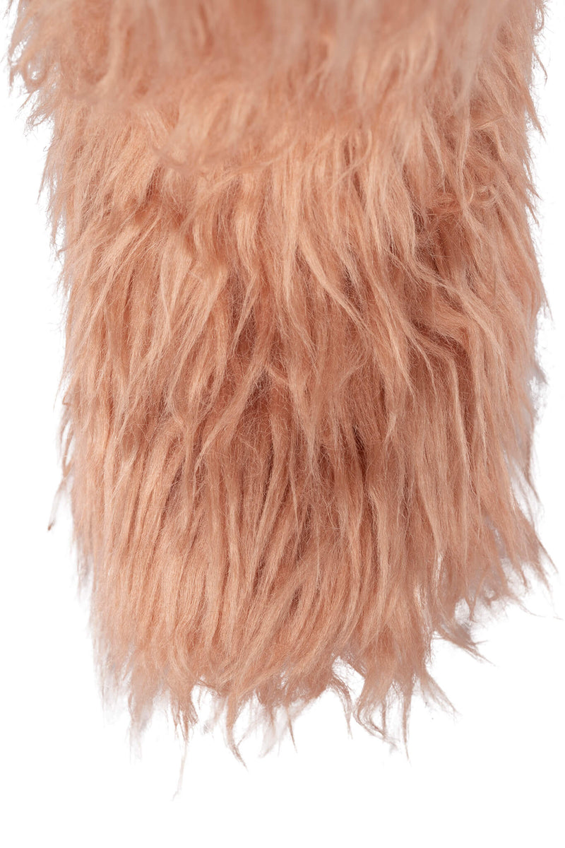 Jeffrey Campbell Fluffy Women's Knee High Boots Pink | NIUPAMO-59