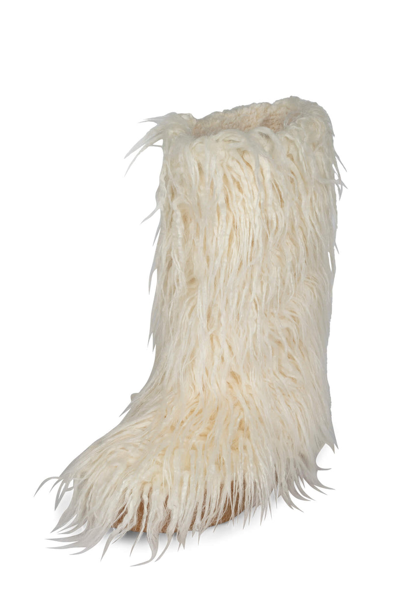 Jeffrey Campbell Fluffy Women's Knee High Boots Pink | NIUPAMO-59