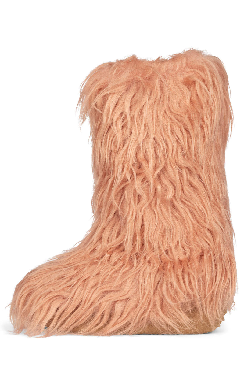 Jeffrey Campbell Fluffy Women\'s Knee High Boots Pink | NIUPAMO-59