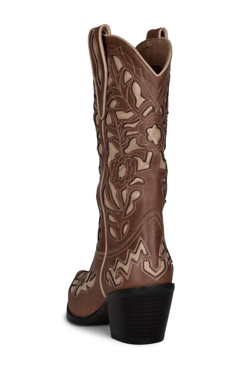 Jeffrey Campbell Flwr-Burst Women's Knee High Boots Brown | KHFNGWJ-36