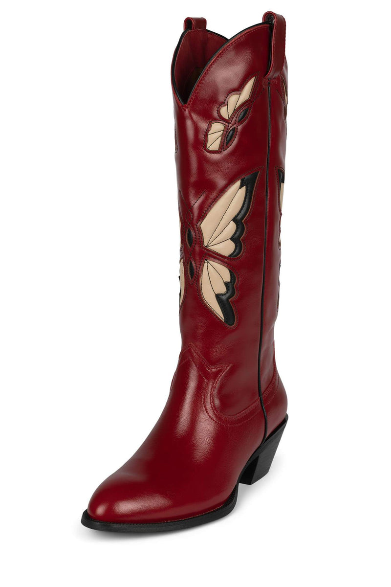 Jeffrey Campbell Fly-Away Women's Knee High Boots Red | WPHDYRZ-10