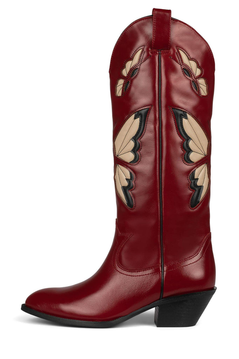 Jeffrey Campbell Fly-Away Women\'s Knee High Boots Red | WPHDYRZ-10