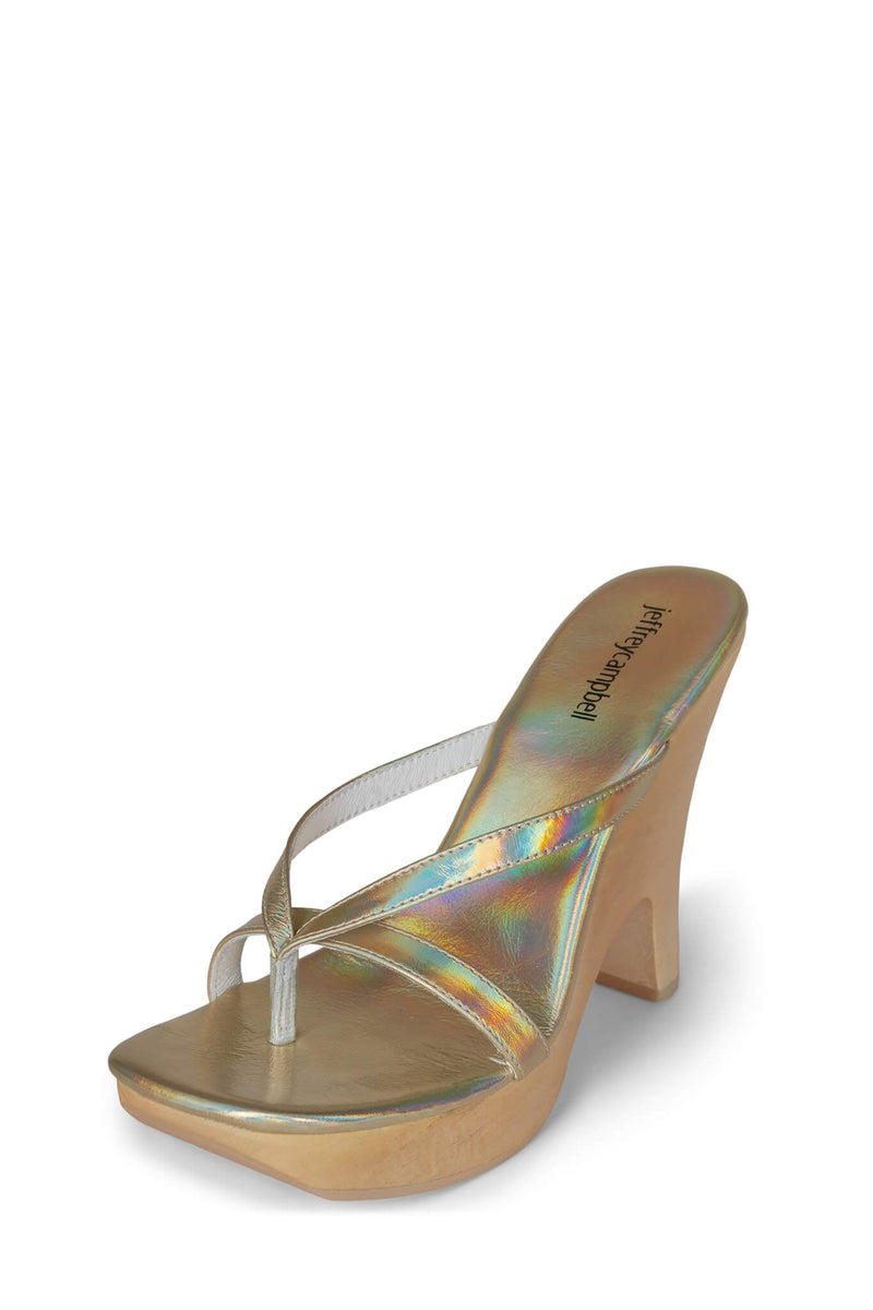 Jeffrey Campbell Foxie Women's Platform Sandals Gold | TGAFVSP-51