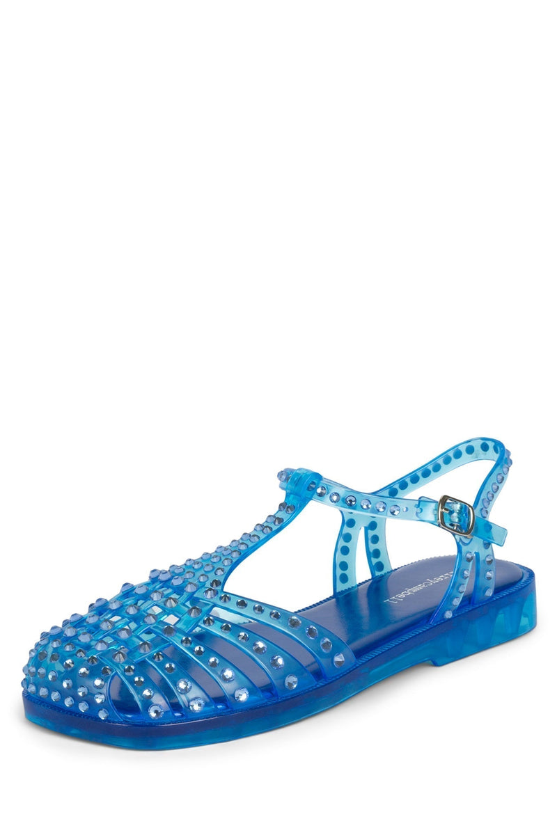 Jeffrey Campbell Gelly-J2 Women's Flat Sandals Light Blue | RYOLUWS-29