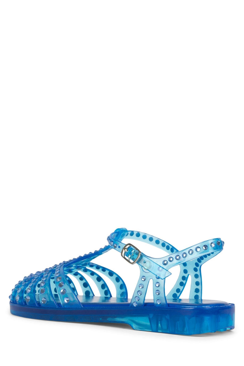 Jeffrey Campbell Gelly-J2 Women's Flat Sandals Light Blue | RYOLUWS-29