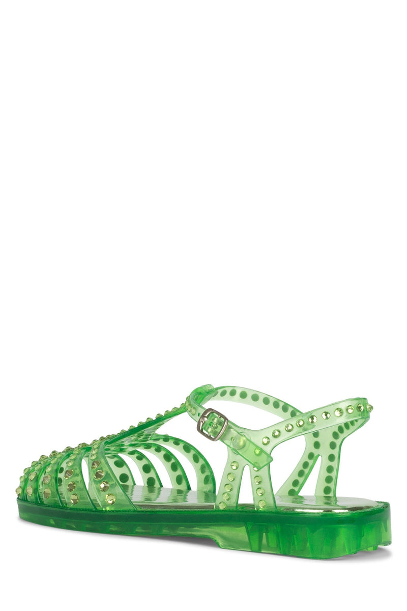 Jeffrey Campbell Gelly-J2 Women's Flat Sandals Green | XKFOSPZ-36