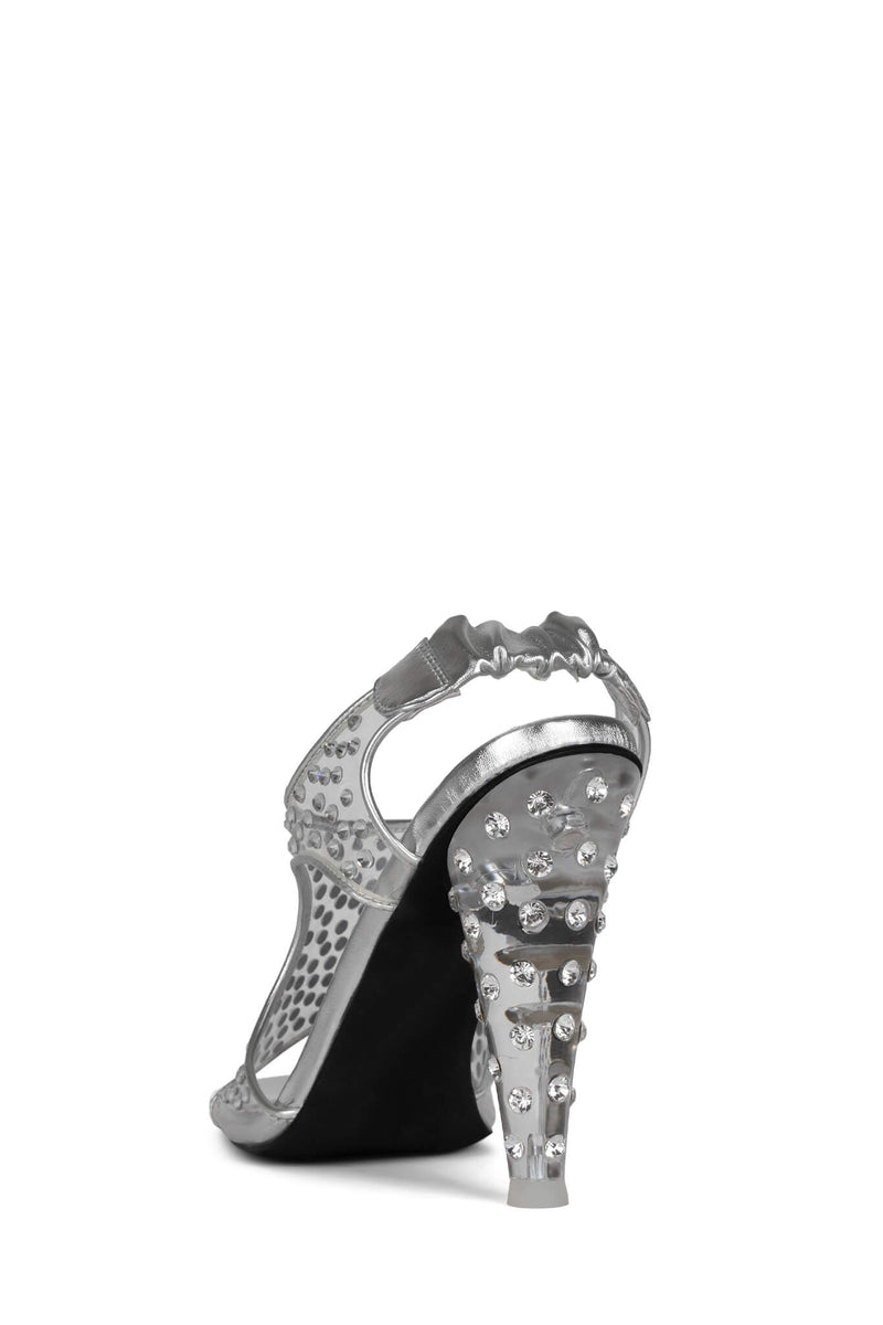 Jeffrey Campbell Genevieve Women's Heels Silver | RLNICST-85