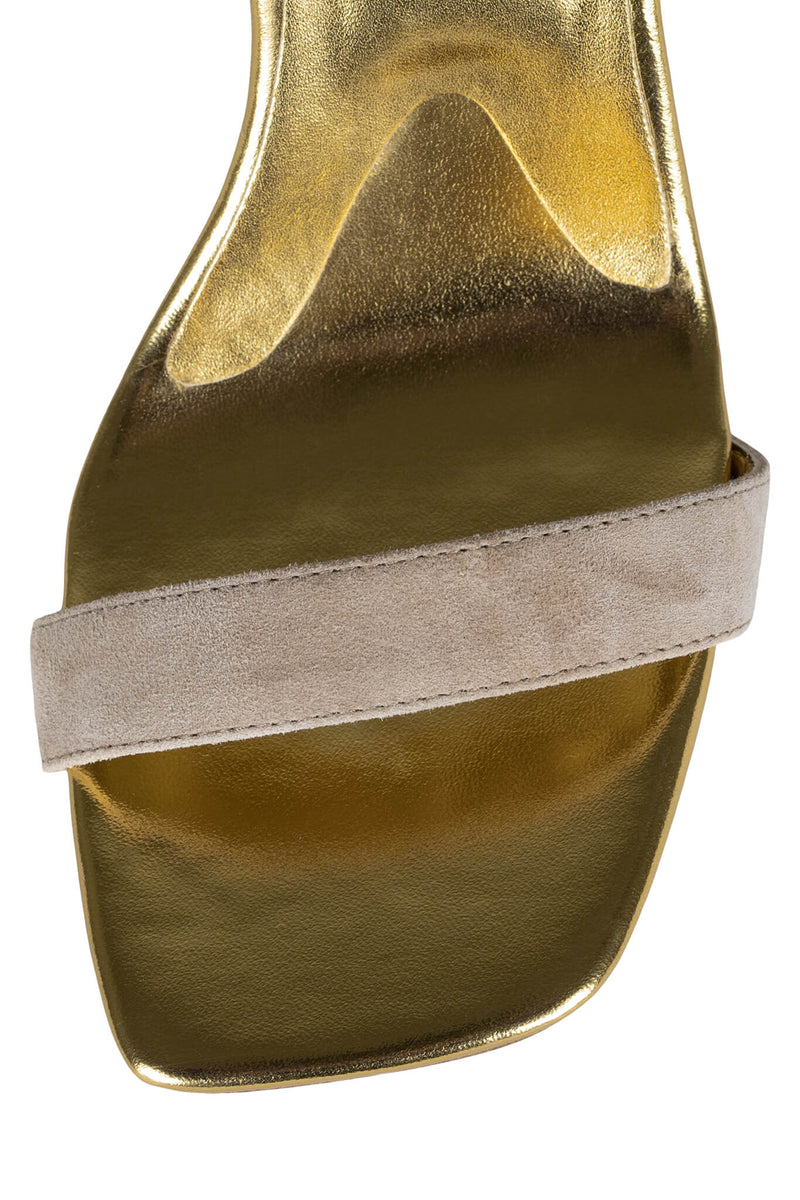 Jeffrey Campbell Geometric Women's Heels Gold | MCXAZRT-90