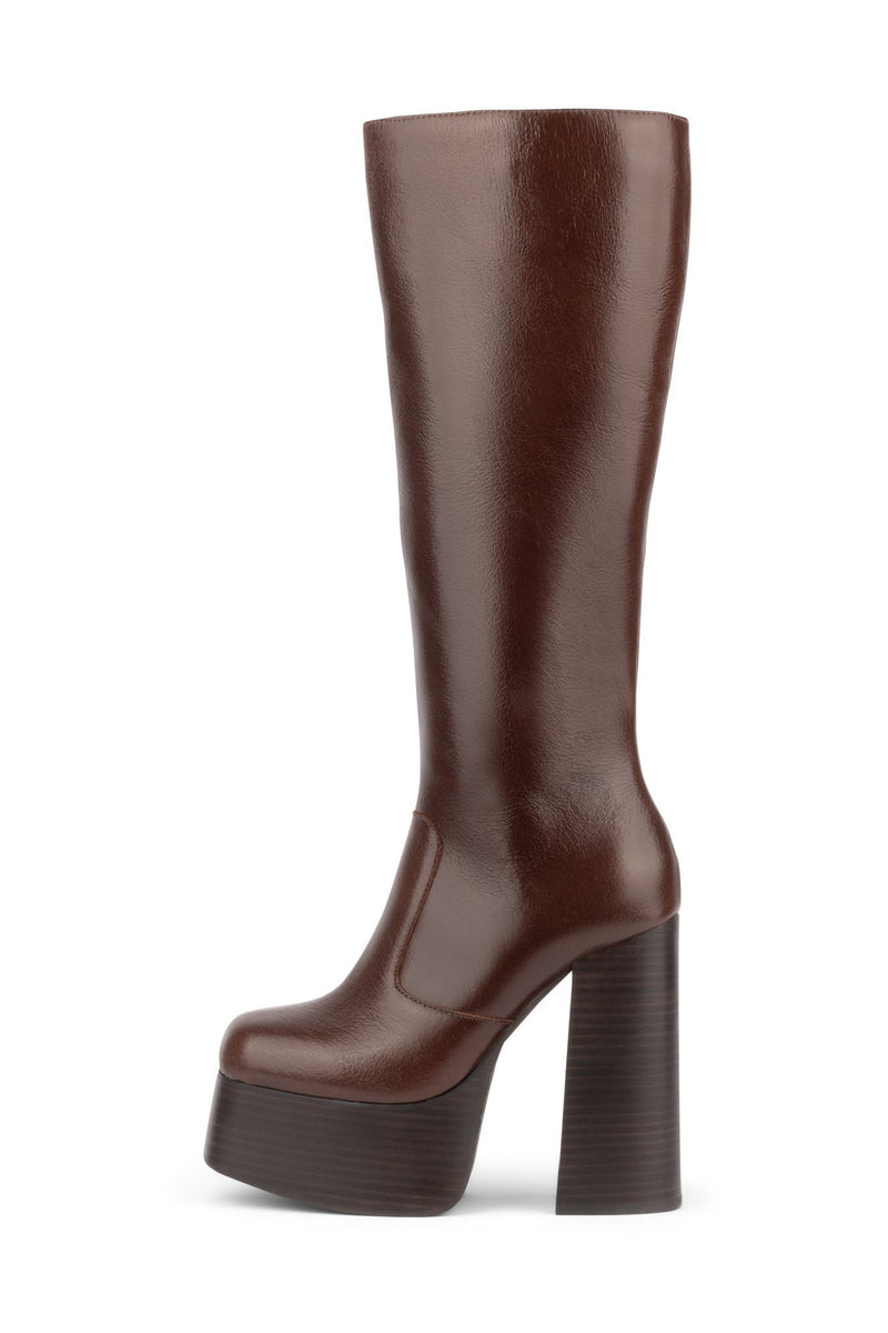 Jeffrey Campbell Hey-Joe Women\'s Knee High Boots Brown | TPOWIMZ-06