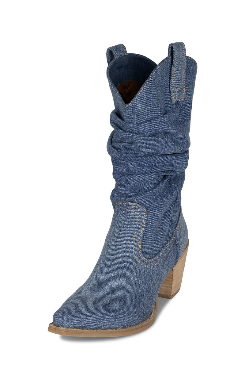 Jeffrey Campbell Hip-Slap Women's Western Boots Blue | YXZDBHF-64