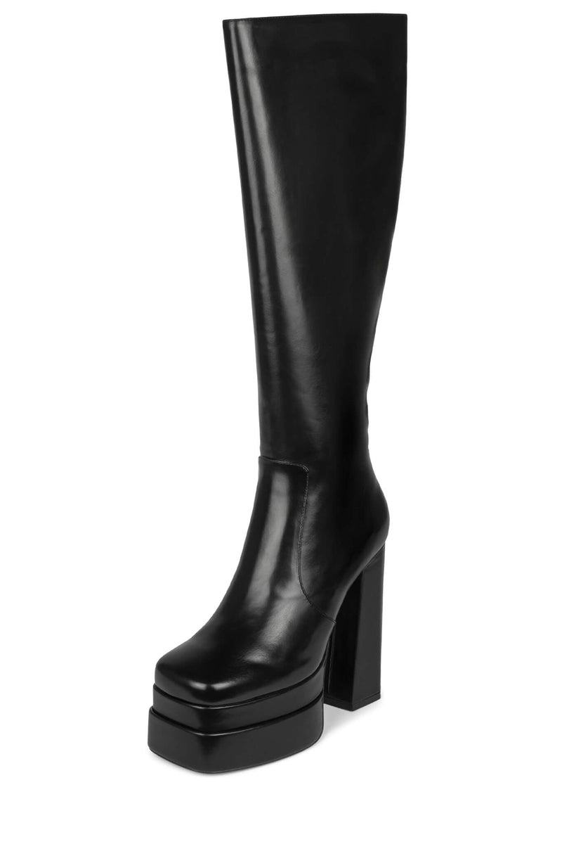 Jeffrey Campbell Kickin-It Women's Knee High Boots Black | LQKUGMP-59