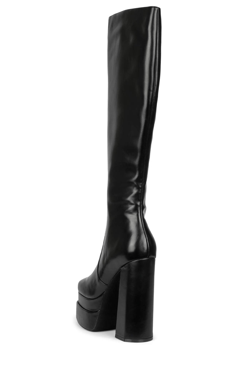 Jeffrey Campbell Kickin-It Women's Knee High Boots Black | LQKUGMP-59