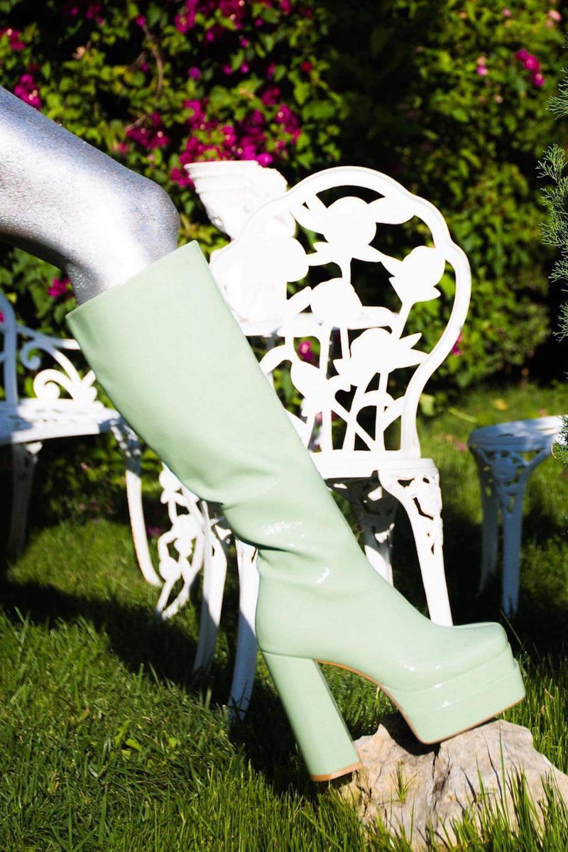 Jeffrey Campbell Kickin-It Women's Platform Boots White | QZLWIVM-87