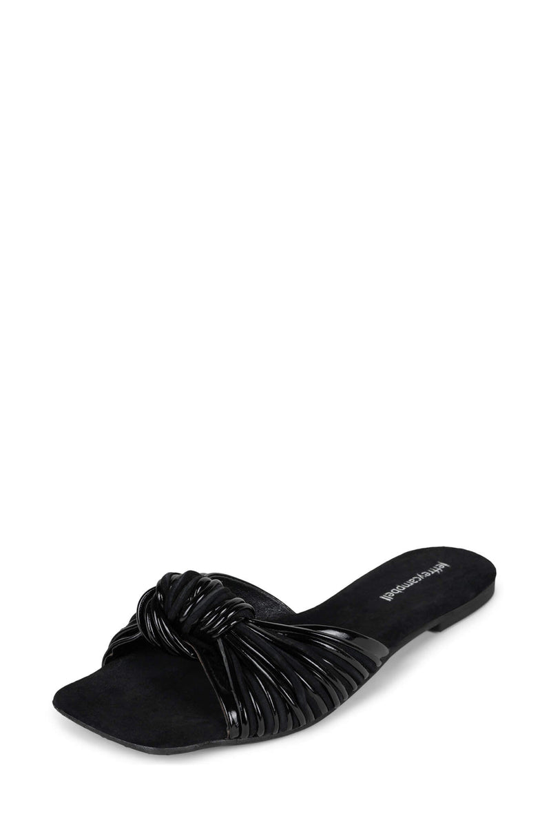 Jeffrey Campbell Knaughty-3 Women's Flat Sandals Black | UIRBJXA-58