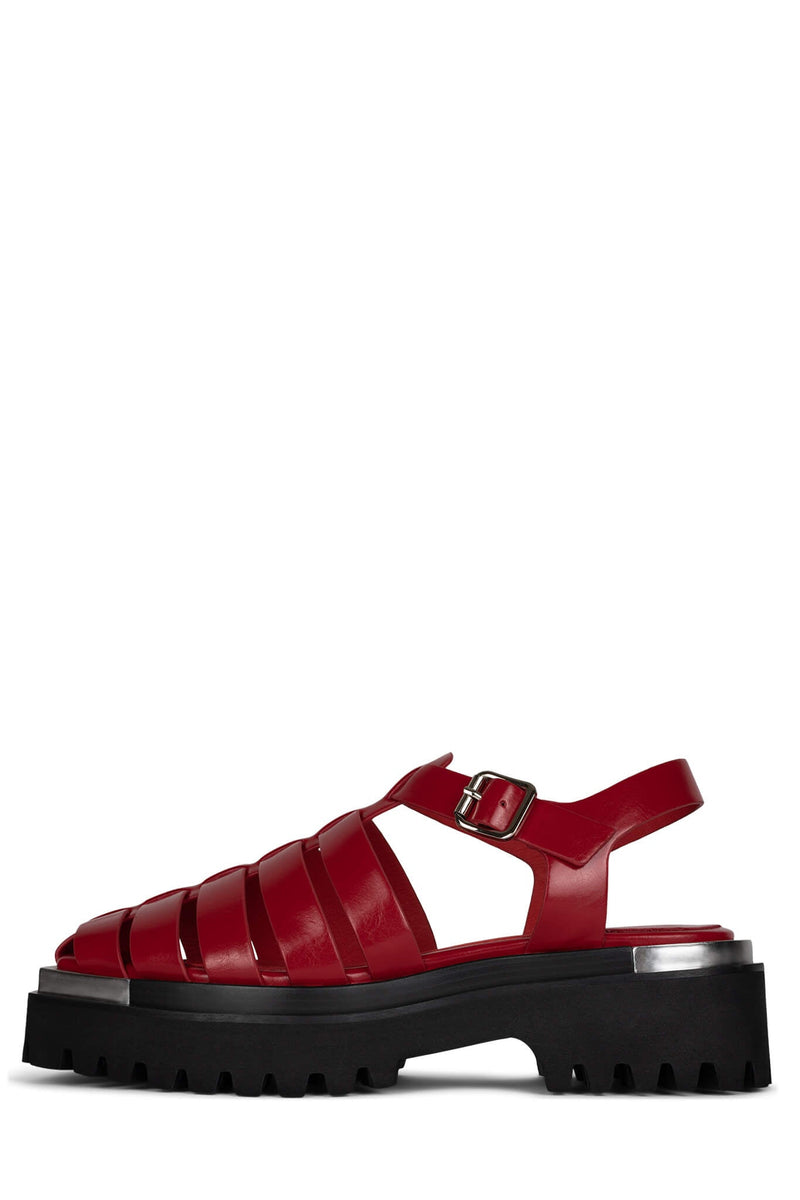 Jeffrey Campbell Lafayette Women\'s Platform Sandals Red | KIADJTL-46