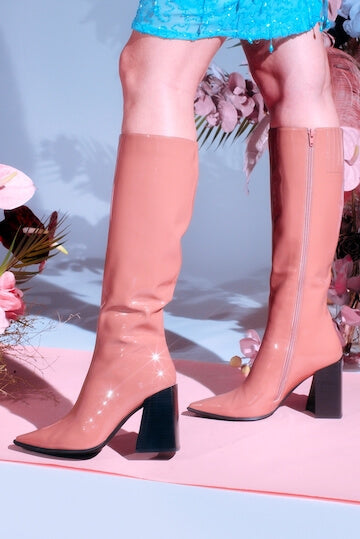 Jeffrey Campbell Lasiren-Kh Women's Knee High Boots Pink | XDBGTOW-78