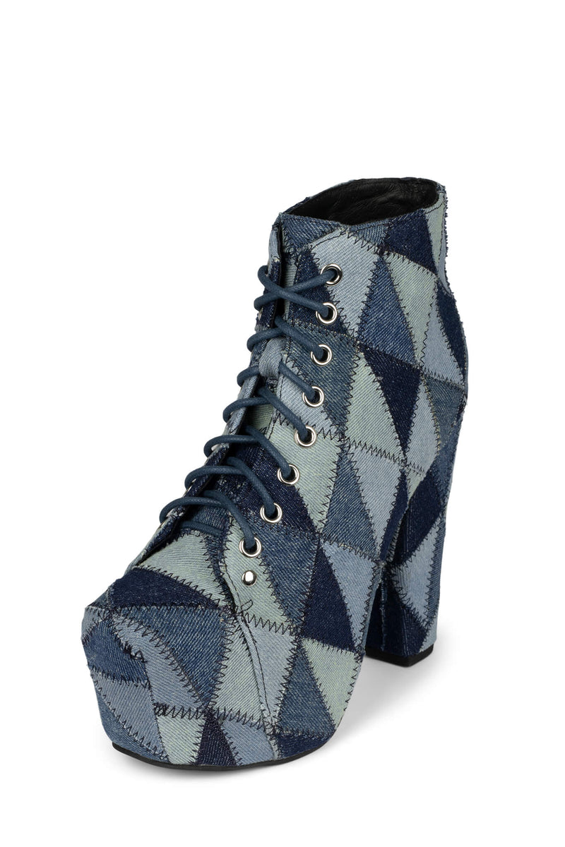 Jeffrey Campbell Lita-Pw Women's Ankle Boots Blue | BSPZTUF-62