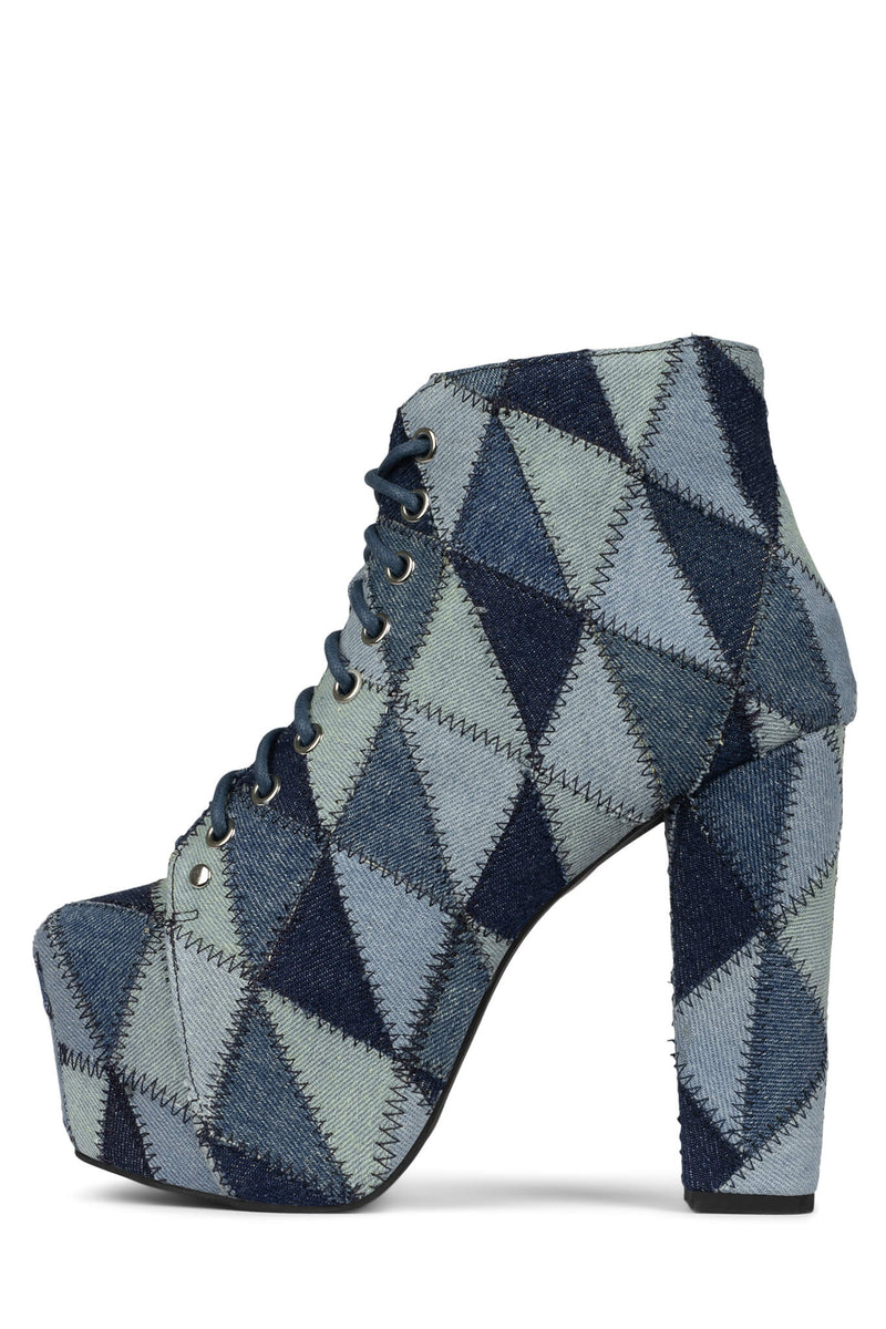 Jeffrey Campbell Lita-Pw Women\'s Ankle Boots Blue | BSPZTUF-62