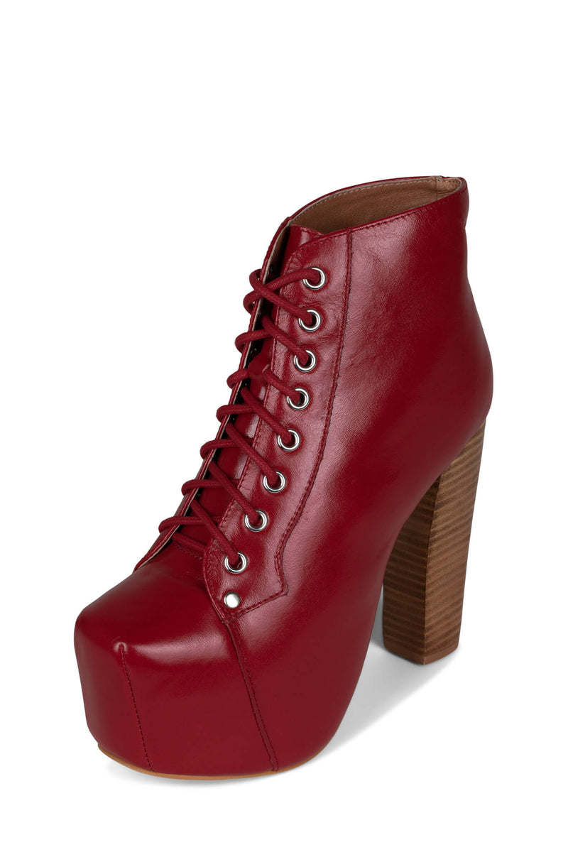 Jeffrey Campbell Lita Women's Platform Boots Red | KQGUYPV-68