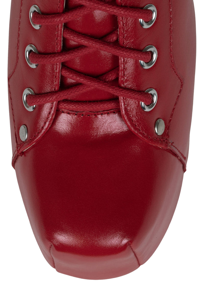 Jeffrey Campbell Lita Women's Platform Boots Red | KQGUYPV-68