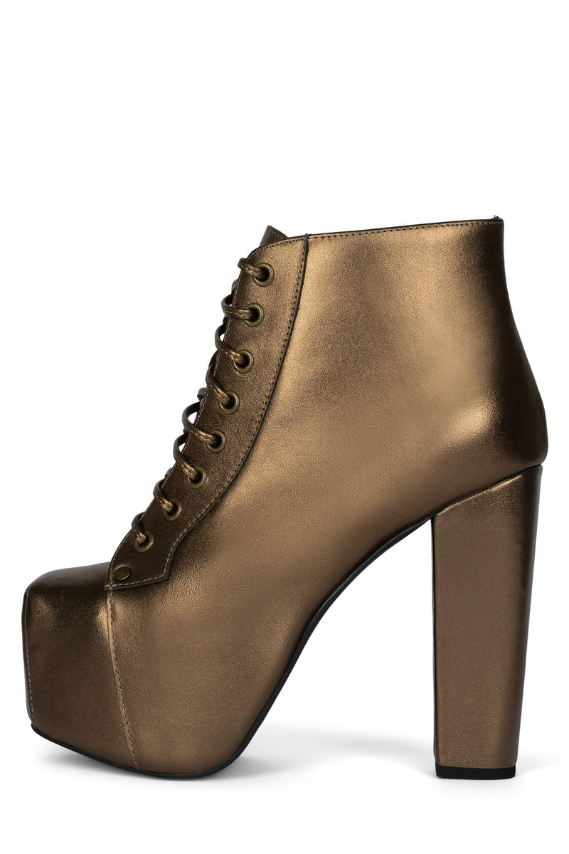 Jeffrey Campbell Lita Women's Platform Boots Metal | TJDQOUX-97