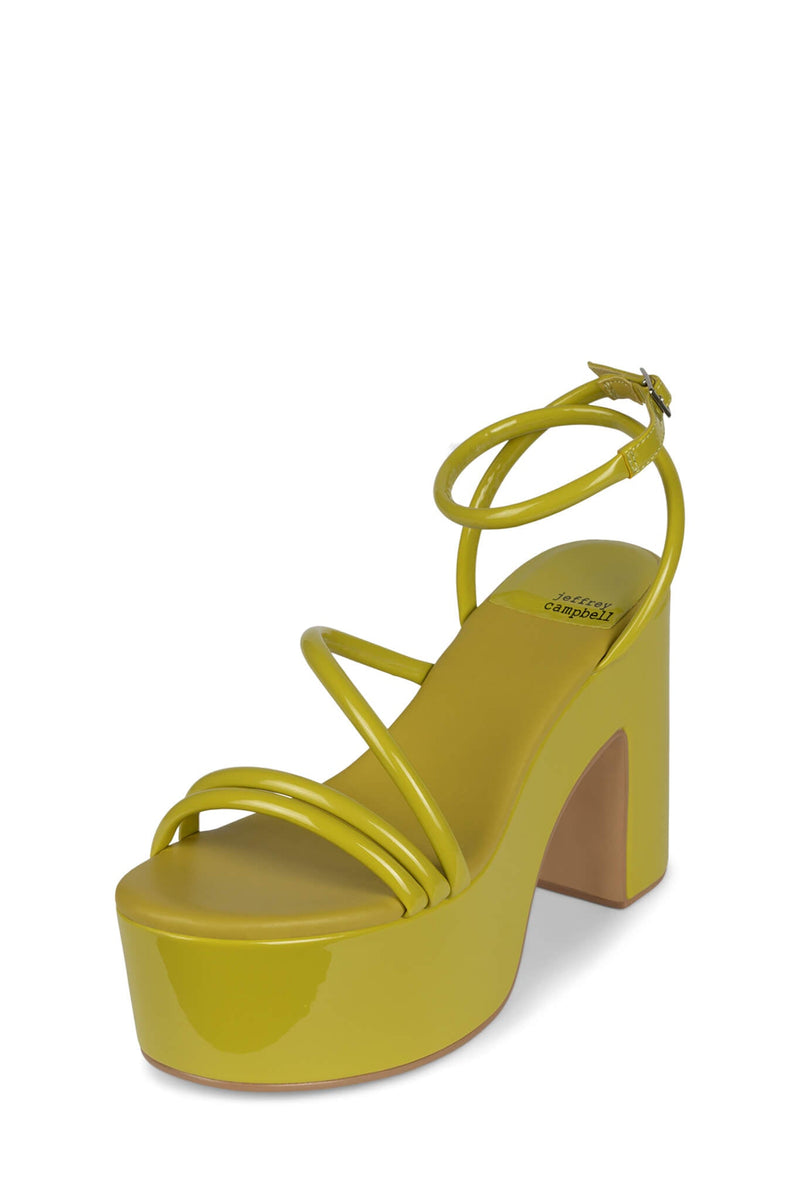 Jeffrey Campbell Mamba Women's Platform Sandals Yellow | HKWDGZP-06