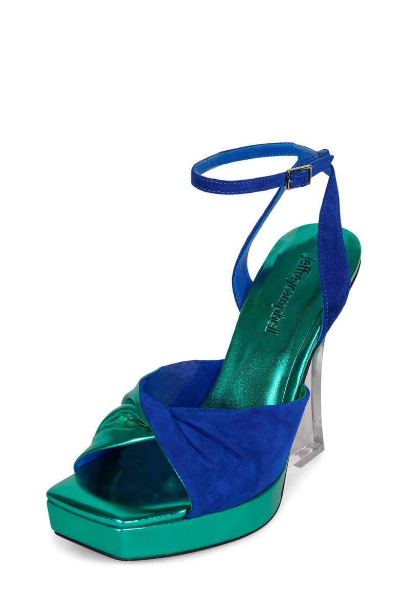 Jeffrey Campbell Maximums Women's Heels Green / Blue | YSEPBTF-15