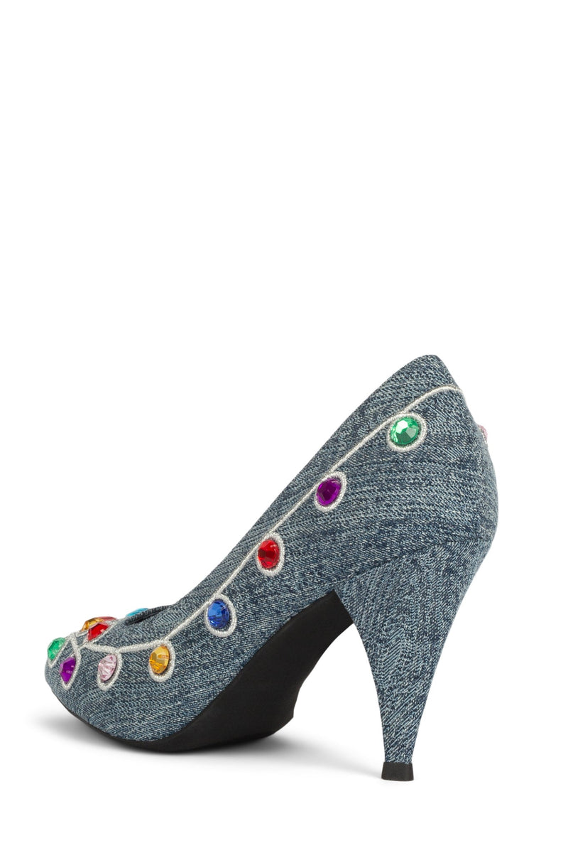 Jeffrey Campbell Mcfly Women's Heels Shoes Blue | ZSFGAWO-23