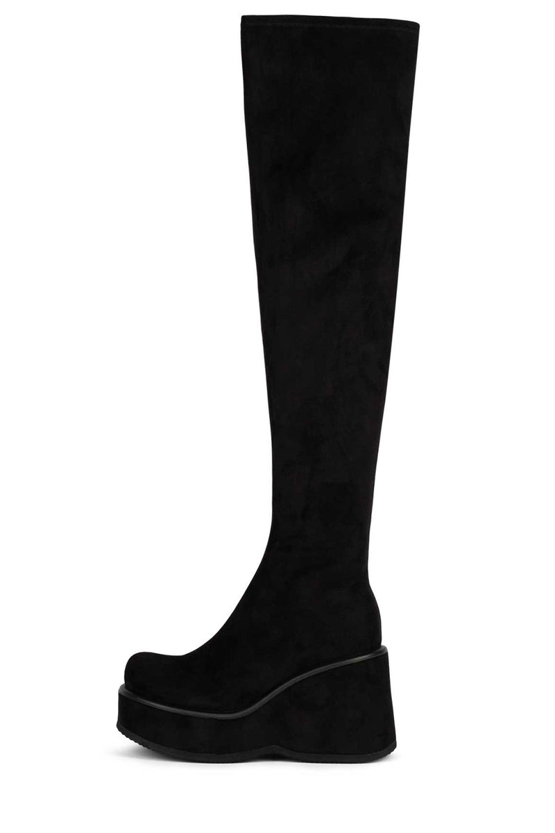 Jeffrey Campbell Millenia-K Women\'s Knee High Boots Black | JSQZHIU-37