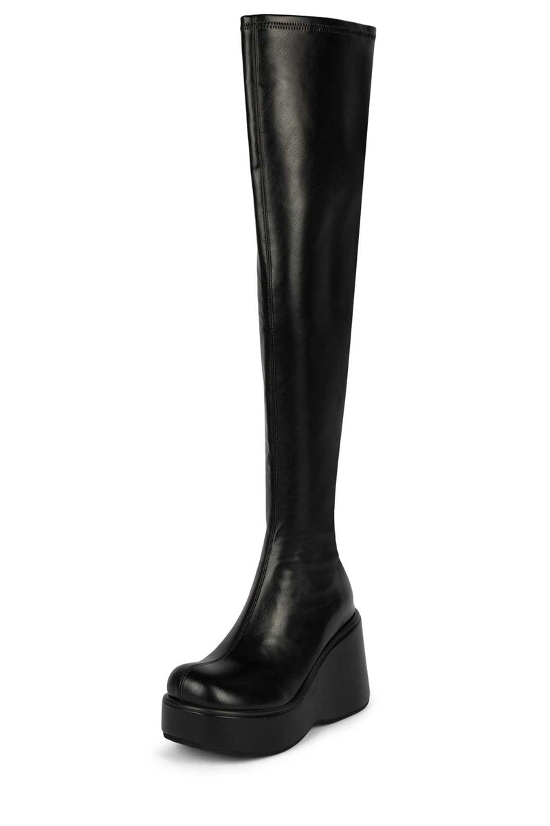 Jeffrey Campbell Millenia-O Women's Knee High Boots Black | HUJANWO-80