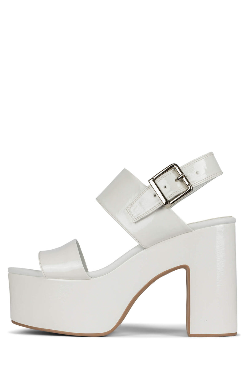 Jeffrey Campbell Moody Women\'s Platform Sandals White | ENPUZRS-46