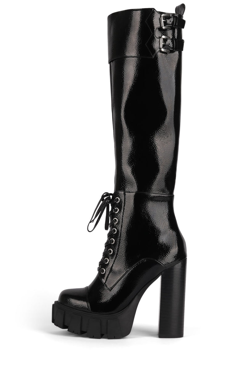 Jeffrey Campbell Mythic Women\'s Knee High Boots Black | NPLJVIW-31