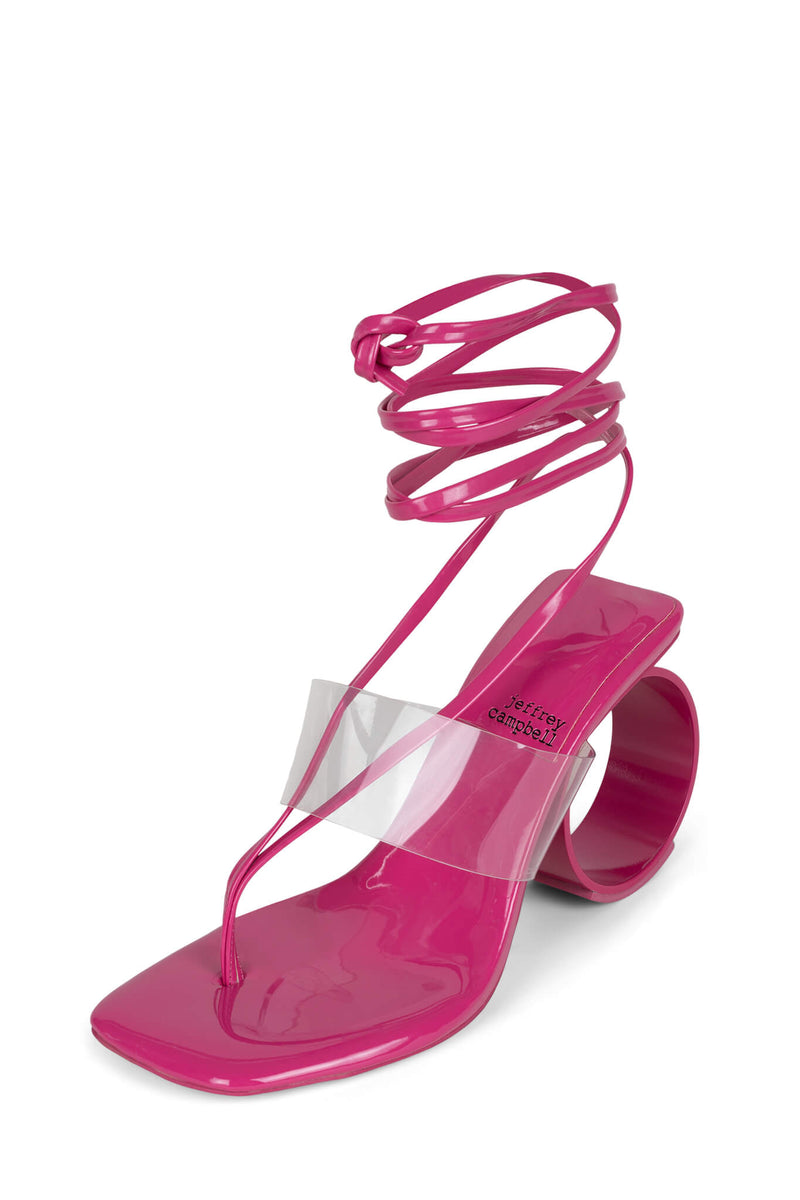 Jeffrey Campbell Nonagon Women's Heels Fuchsia | WLJNDQZ-08