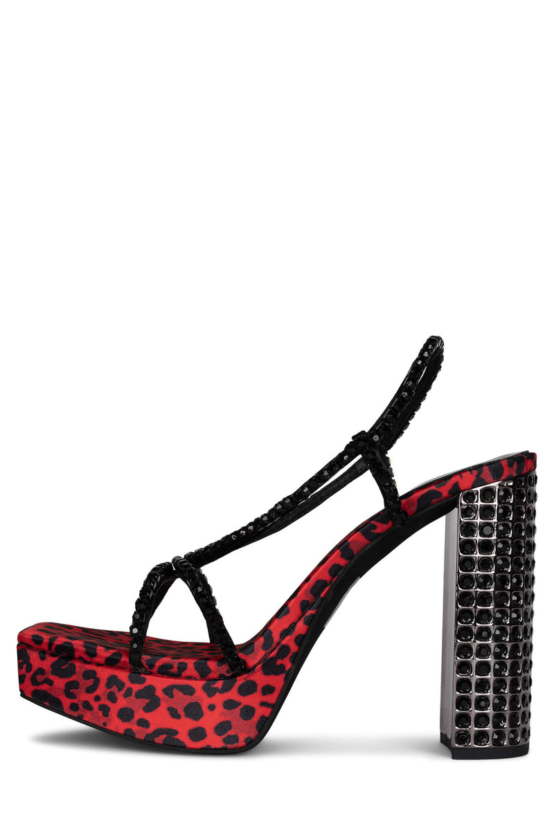 Jeffrey Campbell Nuite Women\'s Platform Sandals Red | LZWGKUH-78