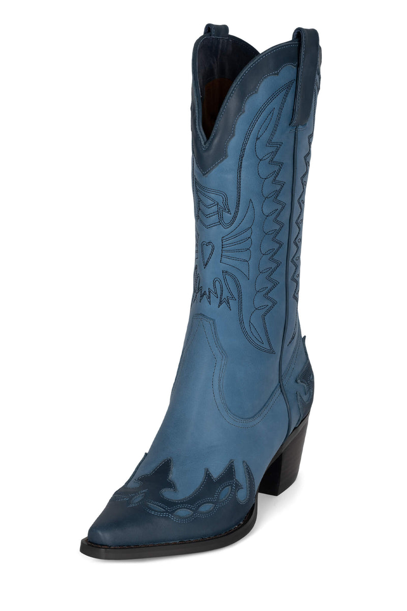 Jeffrey Campbell One-Horse Women's Knee High Boots Blue | LSAEVKB-32