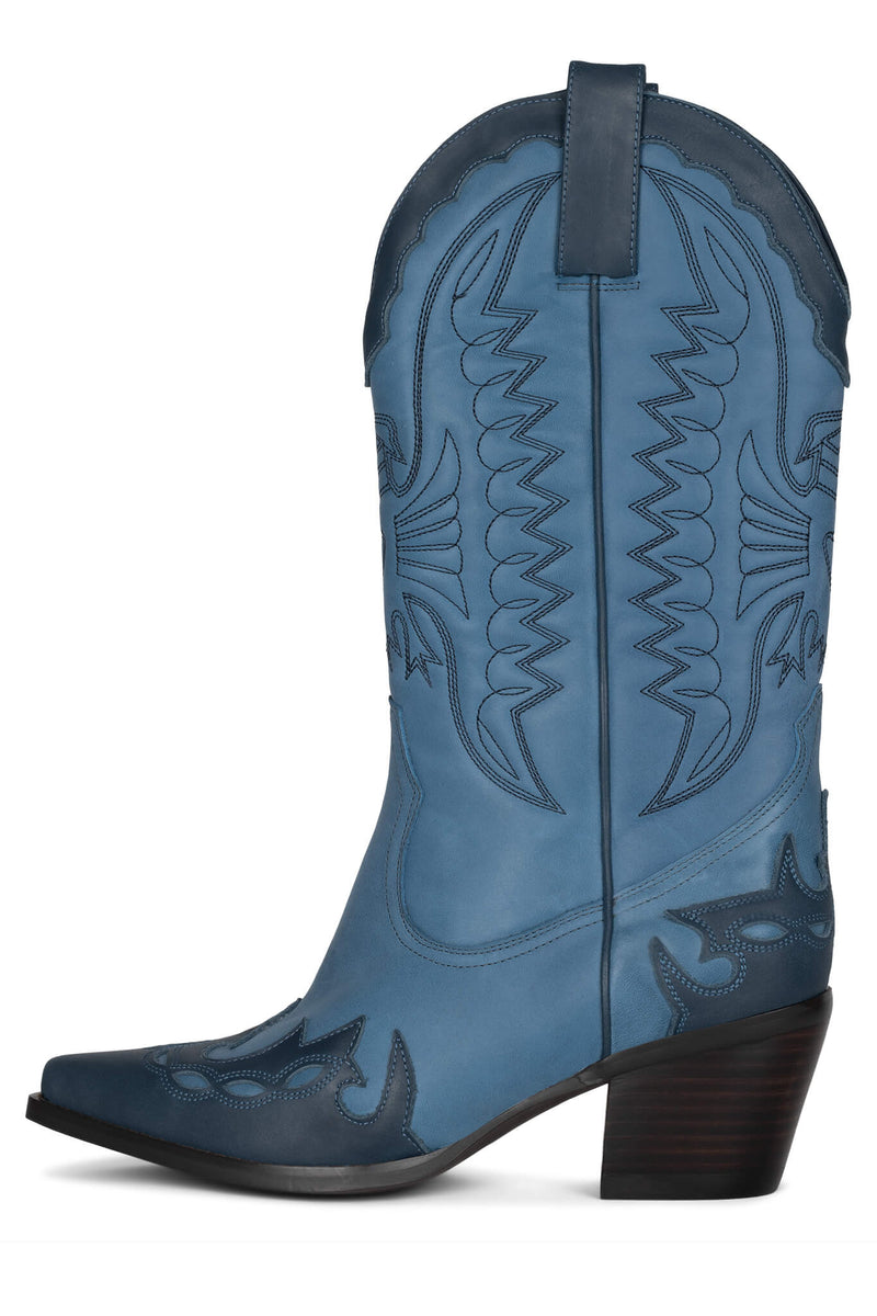 Jeffrey Campbell One-Horse Women\'s Western Boots Blue | LRJCKOH-78