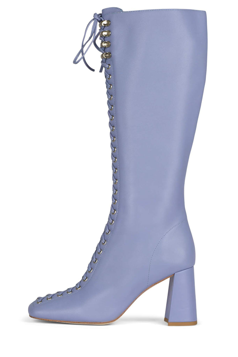 Jeffrey Campbell Patti-Lu Women\'s Knee High Boots Blue | WDPNOXG-89