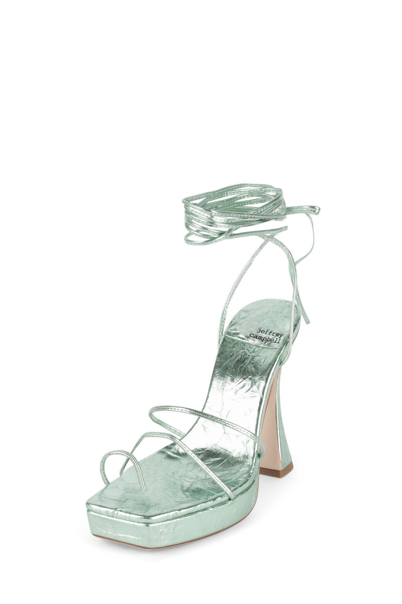 Jeffrey Campbell Primadonna Women's Platform Sandals Green | NAGTSYD-09