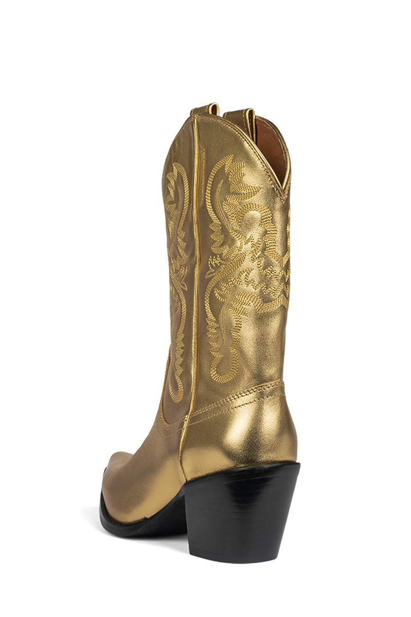 Jeffrey Campbell Rancher-Md Women's Western Boots Gold | CVBAETN-64