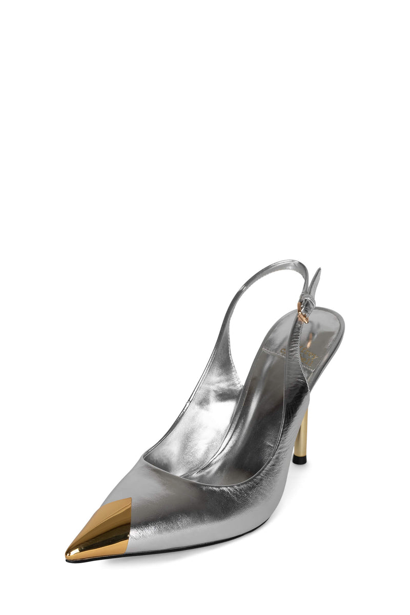 Jeffrey Campbell Riddler-Mt Women's Heels Shoes Silver | MRPXIDN-54